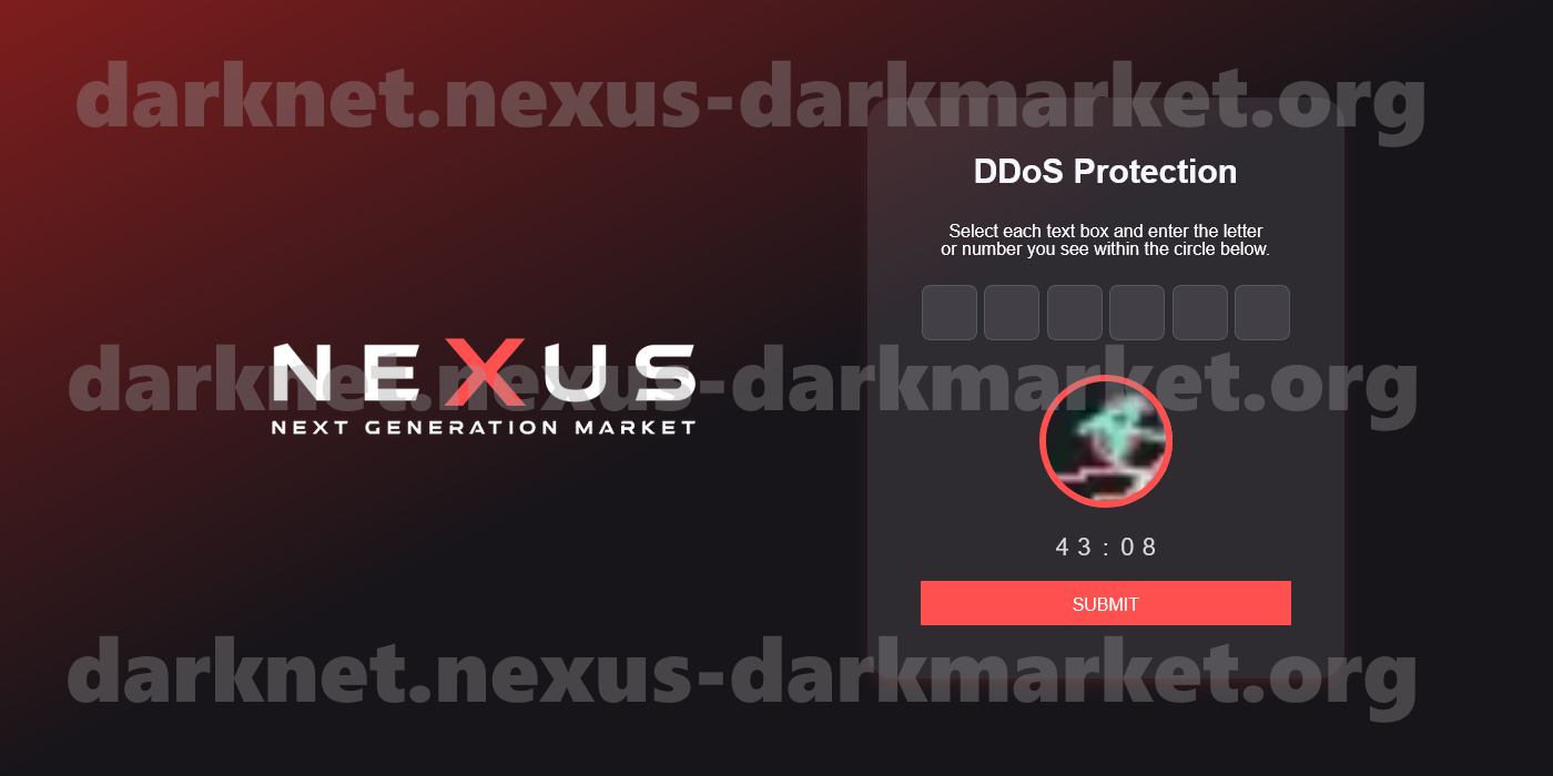 Nexus Market login interface screenshot